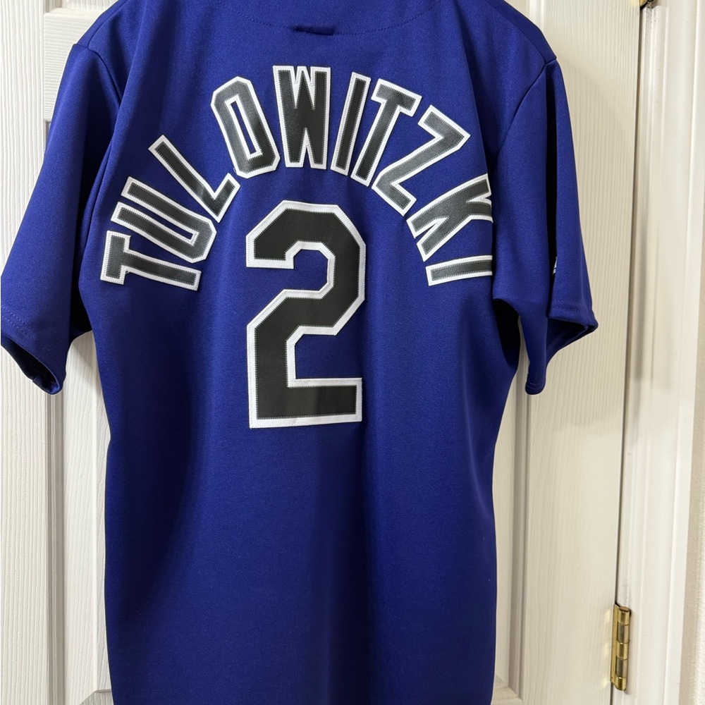 New authentic Co Rockies purple majestic Troy Tulowitzki unisex jersey medium